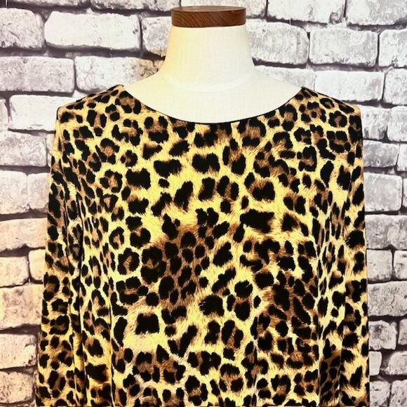 Chico's So Slimming NWT Black & Brown Animal Print Dress Size XL - Picture 2 of 10